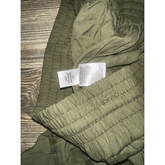 Melrose And Market Olive Moss Pull-On Trousers Pants Drawstring Waist Pockets. N - Picture 6 of 11